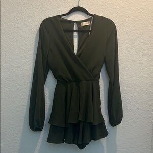 Altar'd State Forest Green Romper